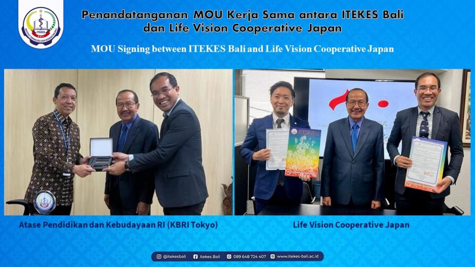 Penandatanganan MOU Kerja Sama antara ITEKES Bali dan Life Vision Cooperative Japan