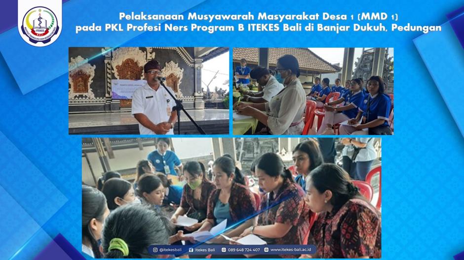 Pelaksanaan Musyawarah Masyarakat Desa 1 (MMD 1) pada PKL Profesi Ners Program B ITEKES Bali di Banjar Dukuh, Pedungan